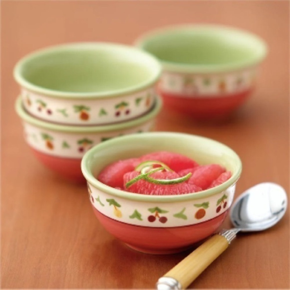 Pfaltzgraff Pistoulet Red Berry Dessert Bowls by Jana Kolpen 3 Piece Set